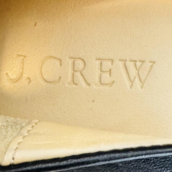 J Crew Shoes Womens 6.5 Black Leather Ballet Flats Italy Cece Comfort Slip On - Picture 11 of 14